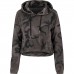 Build Your Brand Women's Camo Cropped Hoodie