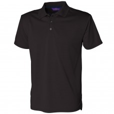 Henbury Cooltouch Textured Stripe Polo