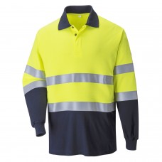 Portwest Flame Resistant Anti-static Two Tone Polo Shirt