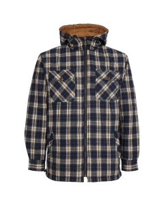 FORT Penarth Hoodie - Classic Pullover with Brushed Interior, Quilted Hood, Yarn Died, Two Breast Pockets, Ribbed Cuffs and Hem 