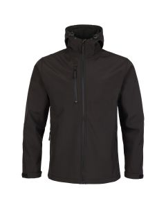 FORT 234 Fort Holkham Hooded Softshell Jacket - Workwear Protection Utility Wear, Windproof, Fleece Lining, Three Zipped Pockets