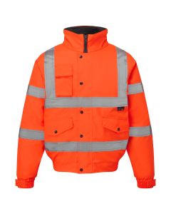 FORT Hi Vis Bomber Jacket - Quilted Lining, Taped Seams, Waterproof and Windproof Fabric, Insulated Interior
