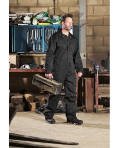 FORT ZIP FRONT COVERALL - Heavy-Duty Polycotton Boilersuit, Zip Chest Pockets, Covered Placket, Pen Pocket, Hammer Loop