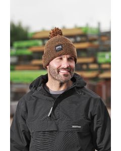 Tuffstuff Elite Bobble Hat - Rib Knit Finish and Branded Cuff Workwear Essential, Chunky Knit, Vintage Styling, Thinsulated