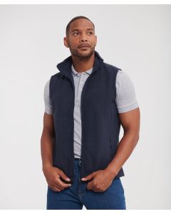 Russell Europe Outdoor Fleece Gilet – Cadet Collar, Side Pockets with Reversed Zips and Inner mesh Lining, Cord Pulls on all Zips