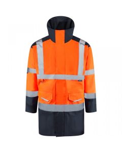 Leo Workwear Tawstock Leo EcoViz 4K Baffle-Lined Anorak - Adjustable Hood, Improved Coverage, secure Front Fastening, Hood