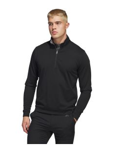 Adidas Elevated Quarter Zip Sweatshirt – Banded Sleeves, Mock Neck