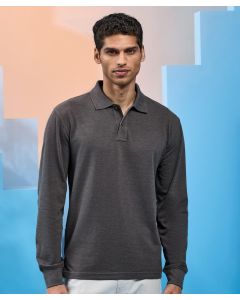 Asquith & Fox Men’s Classic Fit Long Sleeved Cotton Polo – Knitted Collar