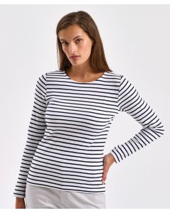 Asquith & Fox Women's Marinière Coastal Long Sleeve Tee – Nautical Style Top