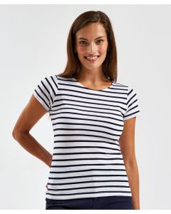 Asquith & Fox Women's Marinière Coastal Short Sleeve Tee–100% Cotton, Feminine Fit