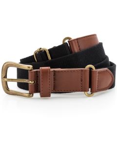 Asquith & Fox Faux Leather and Canvas Belt– Secure, Personalized, Smooth and Textured