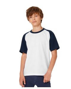 B&C Collection Kid’s Cotton T-Shirt – Pre-Shrunk & Ringspun, Contrast Sleeves