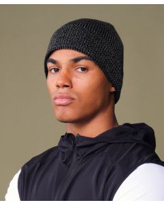 Beechfield Streetlite Reflective Beanie - High Visibility Knit Hat, Highly Reflective Fibres, Unisex Styling, Engineered Crown