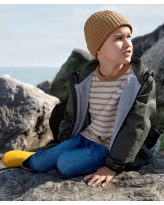 Beechfield Organic Cotton Kids Beanie – Soft Breathable Winter Hat, Single Layer Knit, Unisex Styling, Cuffed Design, Single Layer Knit