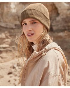 Beechfield Polylana® Ribbed Beanie - Sustainable Knit Winter Hat, Cuffed Design, Ribbed Knit, Double Layer Knit