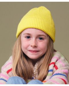 Beechfield Kids Fashion Beanie – Soft Knit Hat for Children, Double Layer Knit, Unisex Styling, Cuffed Design, Rebranding