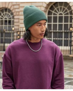 Beechfield Oversized Cuffed Beanie – Chunky Knit Winter Hat, Soft Ribbed Knit, Single Layer Knit, Wide Cuffed Design