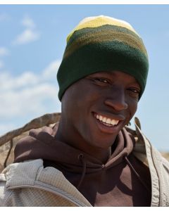 Beechfield Mountain Peaks Pull-On Beanie – Warm, Stretchable Fit, Double Layer Knit, Pull-On Style, Bold Mountainscape Design