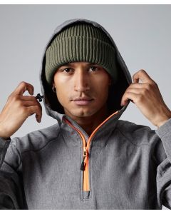 Beechfield Wind-Resistant Breathable Elements Beanie - Thermal Fit, Ribbed Knit, Engineered Crown, Wide Cuffed Design