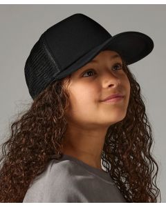 Beechfield Junior Vintage Snapback Trucker – 5-Panel Design, Padded Front Panel