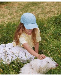 Beechfield Junior Low-Profile Vintage Cap - Classic Cotton Style, Child Safe Secure Button, Self Fabric Strap, Brass Effect Buckle