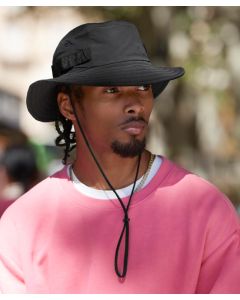 Beechfield Outdoor Adventure Sun Hat - Wide Brim Protection, Mesh Lining for Extra Comfort, Detachable Chin Strap, Toggle Adjuster