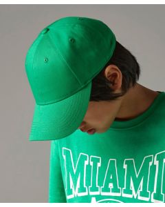 Beechfield EarthAware® Junior Classic Organic Cotton 6-Panel Cap - Child Safe Secure Button, Rip Strip Size Adjuster, Rebranding