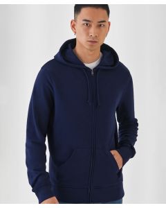 B&C Collection Inspire Zipped Hood for Men – Soft Cotton, Full-Zip with Side Seams