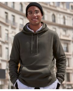 B&C Collection Men’s Hooded Pullover – 80% Ringspun Cotton, Kangaroo Pockets