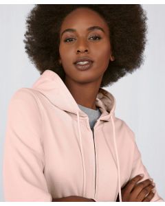 B&C Collection Women’s Zipped Hoodie – 80% Organic Cotton, Long Sleeves, Pockets