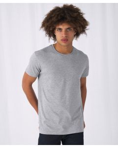 B&C Collection Men’s Short Sleeves Tee – 100% Organic Cotton, Rib Crew Neck, Tubular