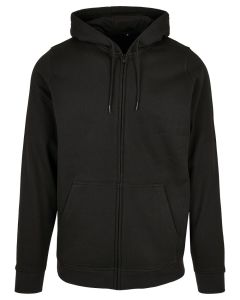 Build Your Brand Basic Zip Hoodie – Drawcord Hood, Kangaroo Pockets, Long Sleeves, Rib Cuffs & Hem