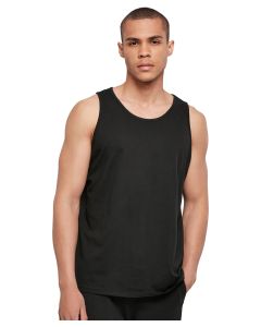 Build Your Brand Basic Tank Top for Men – Scoop Neck, Sleeveless, Adjustable Stretch, Breathable