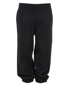 Build Your Brand Basic Kids Basic Sweatpants - Cotton Blend Cuffed Jogger Trousers, Mid Rise Fit, Tapered Cut, Elegant Pattern