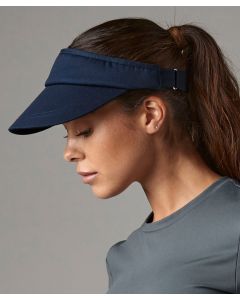 Beechfield Women’s Sports Visor –100% Cotton Twill, One Size, Tri-Glide Adjuster
