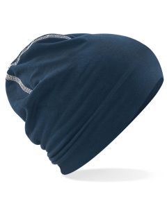 Beechfield Hemsedal Cotton Beanie – Tear Away Label, Double Layer Knit, Overlock
