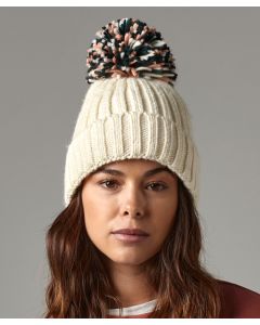 Beechfield Hygge Beanie – Soft-Touch Ribbed Knit Winter Hat, Cuffed Design, Shearling Lining for Extra Warmth, Ribbed Knit