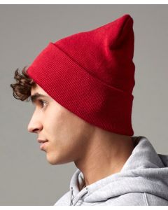Beechfield Original Deep Cuffed Beanie – Classic Ribbed Knit Hat, Double Layer Knit, Wide Cuffed Design, Optimal Decoration