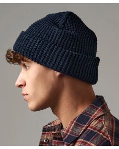 Beechfield Classic Waffle Knit Beanie – 100% Acrylic, One Size, Double Layer