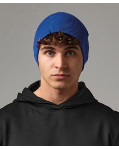 Beechfield Recycled Original Pull-On Beanie – Sustainable Knit Hat, Double Layer Knit, Pull on Style, Cuffed Design