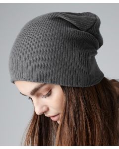 Beechfield Slouch Soft Ribbed Beanie – Double-Layer Knit for Outdoor Comfort