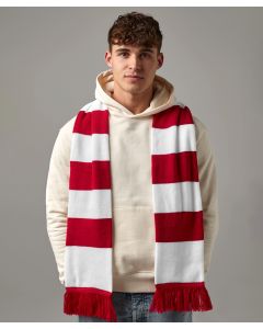 Beechfield Stadium Unisex Scarf – 100% Acrylic, Tassel, Striped, Double-Layer