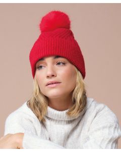 Beechfield Snow Luxe Beanie – Ribbed Knit Winter Hat with Cuffed Design, Sumptuous Heavy Ribbed Knit, Retro Styling