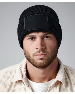 Beechfield Removable Patch Thinsulate™ Beanie - Winter Hat, Cotton Twill Patch, Interchangeable Rip Strip, Removable Patches