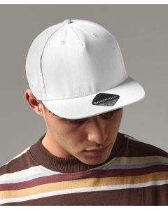 Beechfield 5-Panel Snapback Rapper Cap - 100% Cotton Twill, Flat Peak
