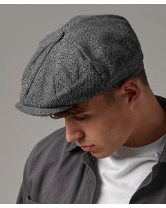 Beechfield Heritage Baker Boy Cap –Herringbone Weave, Stitched-Down Peak, Unisex