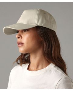 Beechfield Organic Cotton 5-Panel Cap – Sustainable Classic Design, Structured Front Panels, Pre-Curved Peak, Self-Fabric Strap