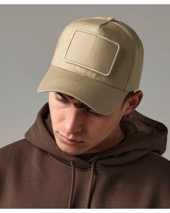Beechfield Removable Patch 5 Panel Cap – Customisable Front Panel Design, Interchangeable Rip Strip, Stitched Ventilation Eyelets
