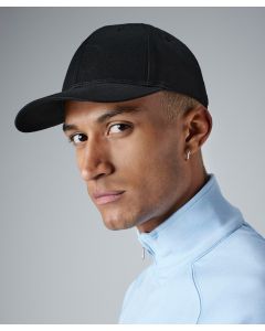 Beechfield Urbanwear 6-Panel Snapback Cap – 80% Polyester, Curved Peak, Eyelets