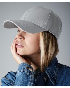 Beechfield Urbanwear 6-Panel Cap – 85% Polyester, Curved Peak, Stitched Eyelets